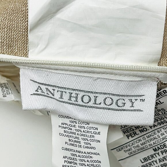 Anthology Elephant Embroidered Duck Down Square Throw Pillow - Picture 7 of 9